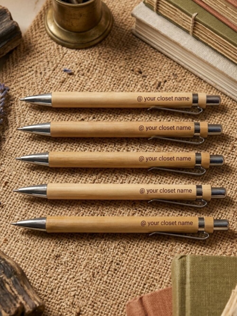 5 pack! Engraved Posh Closet name pens! custom made - Picture 1 of 2